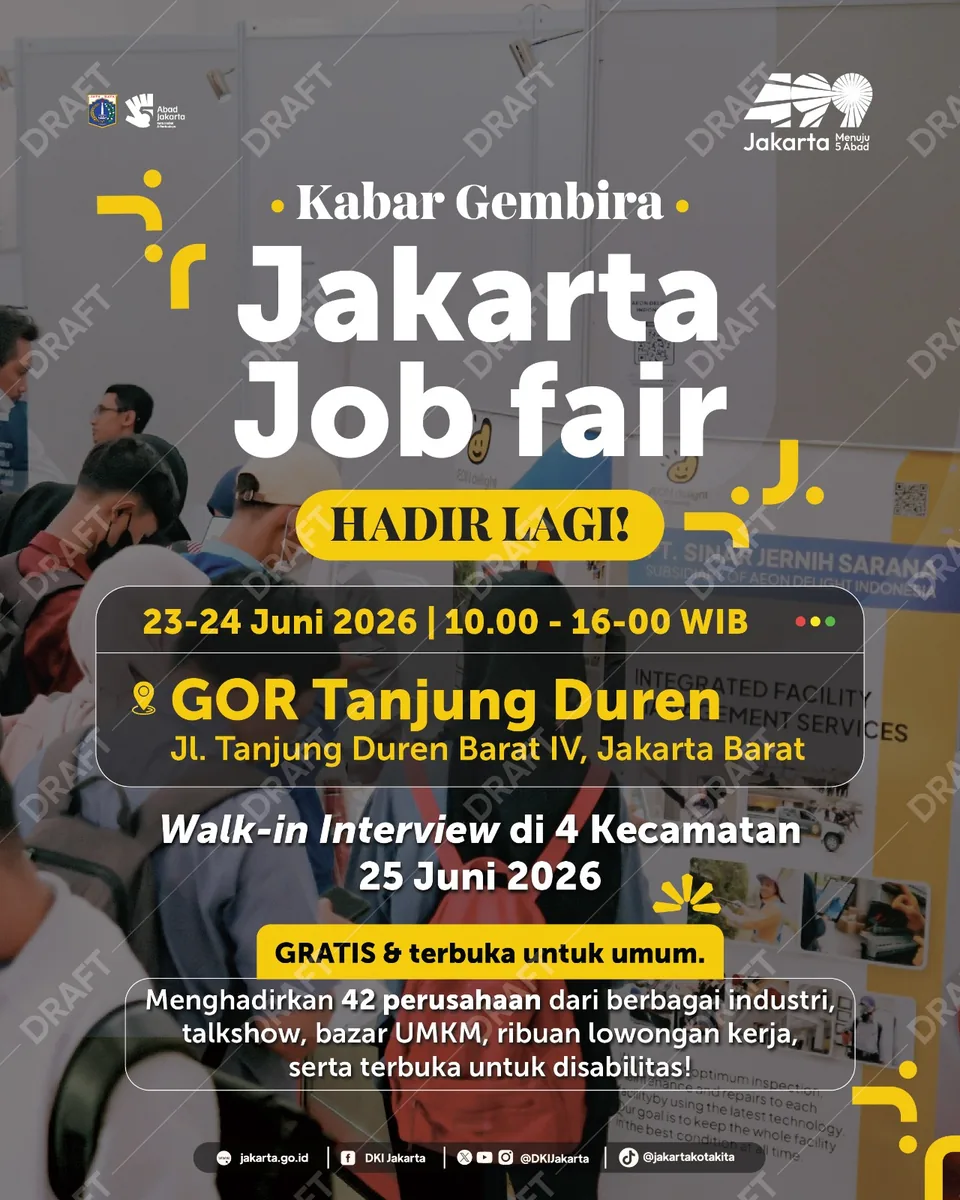Job Fair Kabupaten Aceh Timur 2026 (Suku Dinas TKTE Wilayah Kabupaten Aceh Timur Barat) : 23-24 Juni 2026