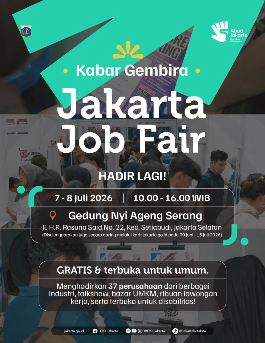 Job Fair Kabupaten Aceh Timur 2026 (Suku Dinas TKTE Wilayah Kabupaten Aceh Timur Barat) : 7-8 Juli 2026